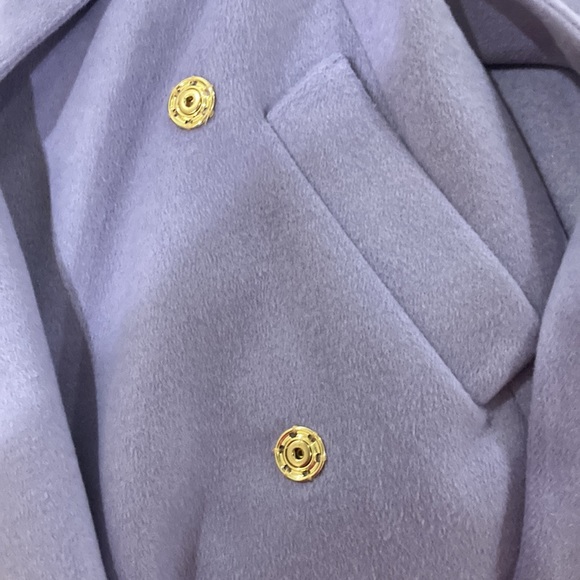 NEW ANN TAYLOR $248 POWDER PURPLE BELTED FUNNEL NECK COAT SZ misses XXS NWT - Picture 5 of 6
